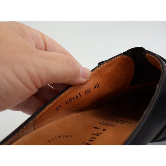 Think! Black Leather Mules Comfort Slip On Clog Shoe Womens 40 9 Comfort - Picture 8 of 12